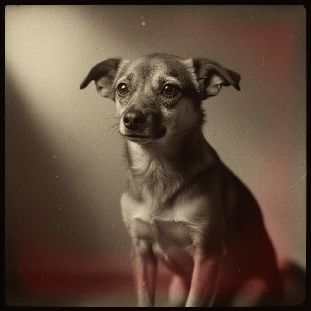 Portrait of Laika, Moscow stray, 1957
