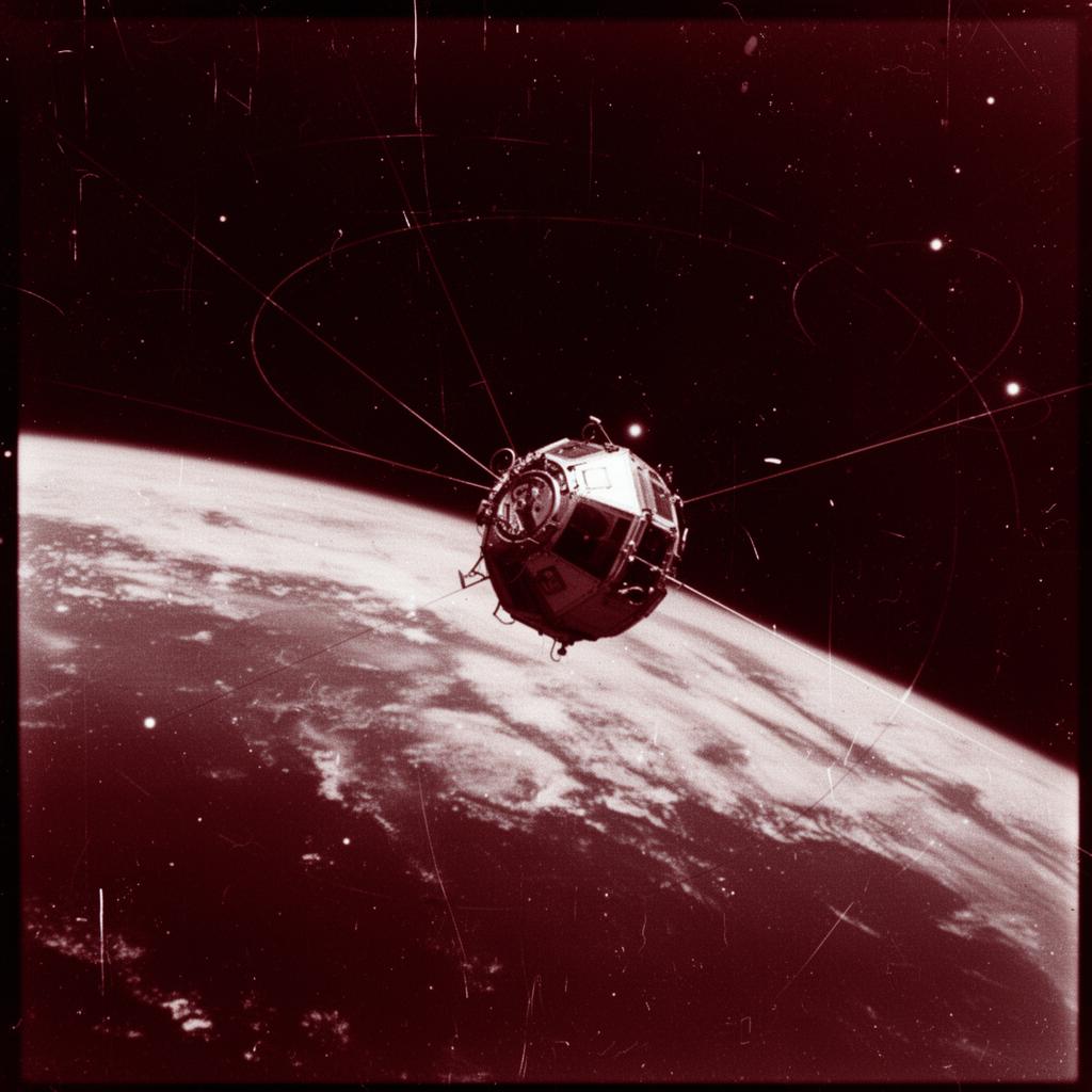 Sputnik 2 in orbit, archival visualization